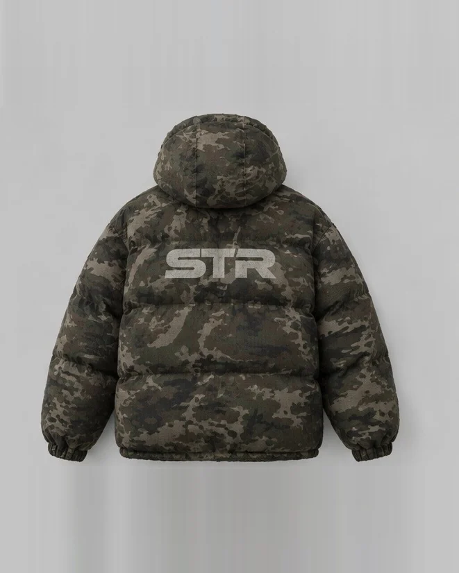 Camo Puffer Jacket — Woodland Camo