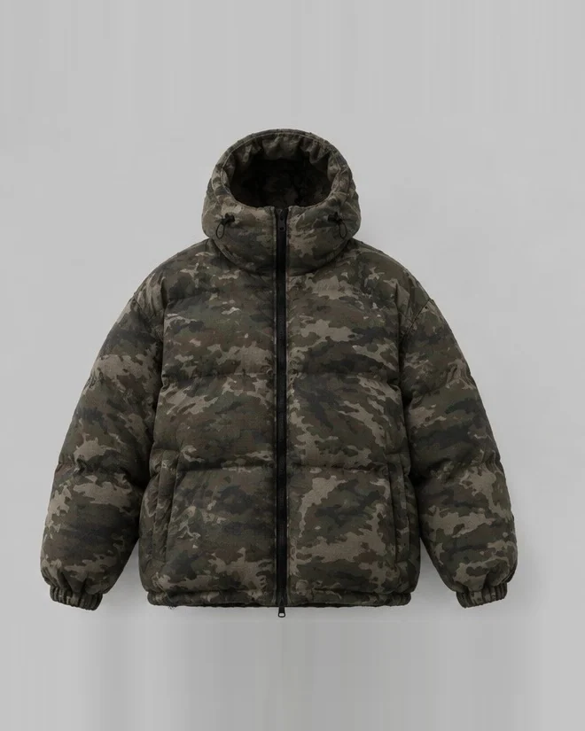 Camo Puffer Jacket — Woodland Camo